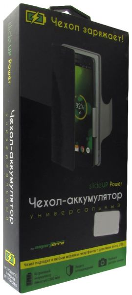 Чехол-аккумулятор SMARTERRA SlideUP micro USB 2500 мAч L голубой