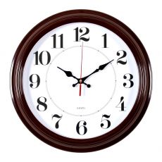 Настенные часы Бюрократ WallC-R85P аналоговый, коричневый